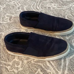 Vince Navy Suede Slip On Sneakers (Size 36.5)